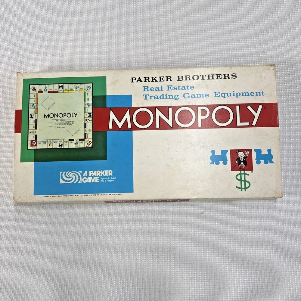 Vintage 1961 Monopoly Board Game by Parker Brothers - Classic Original